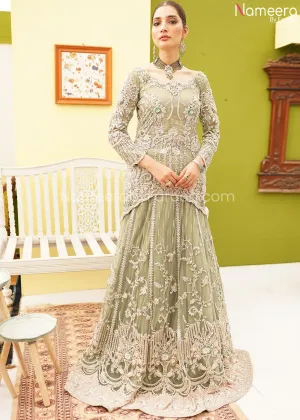 Latest Designer Bridal Lehenga with Short Peplum #BR128