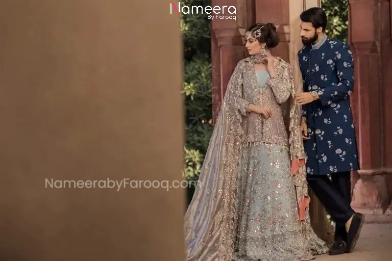 Latest Pakistani Bridal Dress in Blue Online #BS88