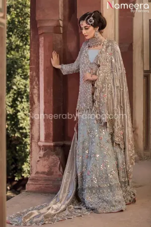 Latest Pakistani Bridal Dress in Blue Online #BS88