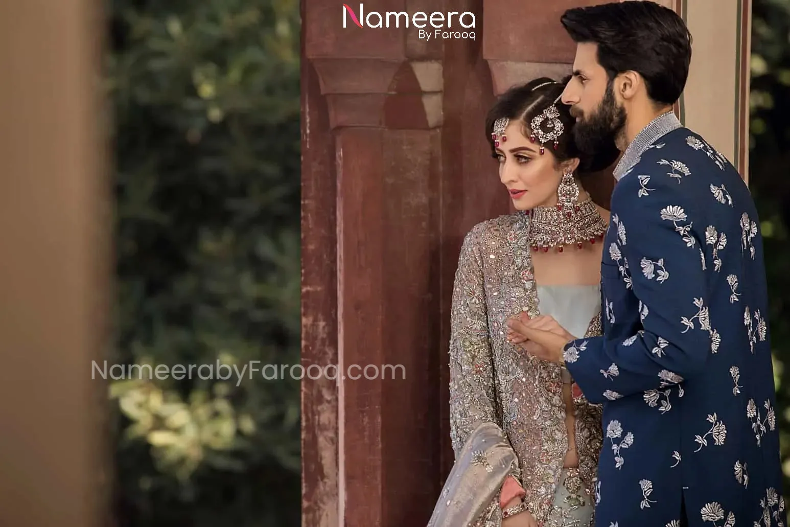 Latest Pakistani Bridal Dress in Blue Online #BS88