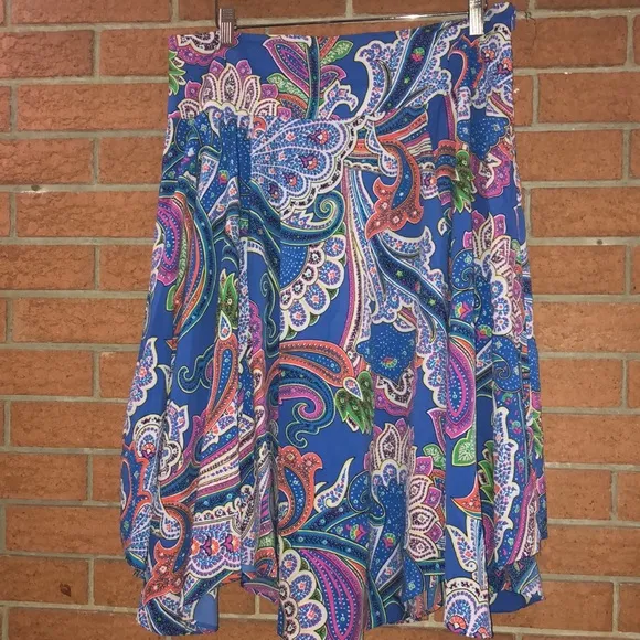 💠LAUREN RALPH LAUREN💠RUFFLED PAISLEY SKIRT💠