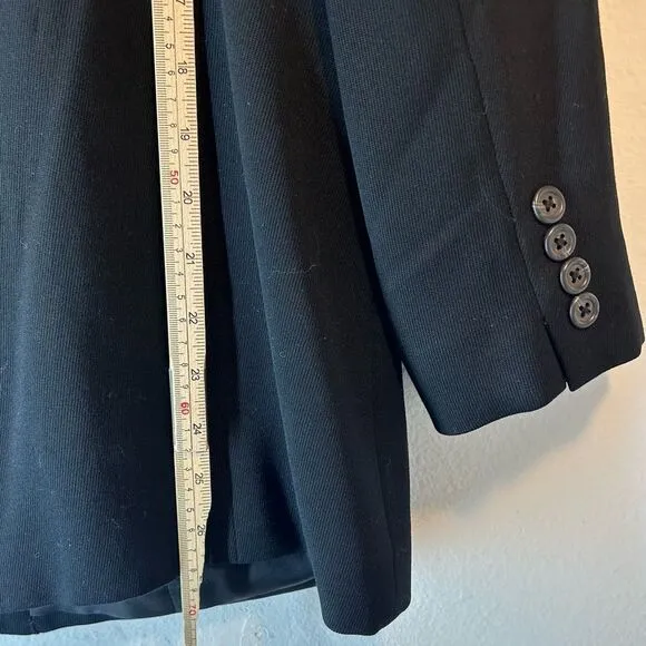 LAUREN RALPH LAUREN WOMANS BLAZER BLACK 10petite wool layer coat jacket suit