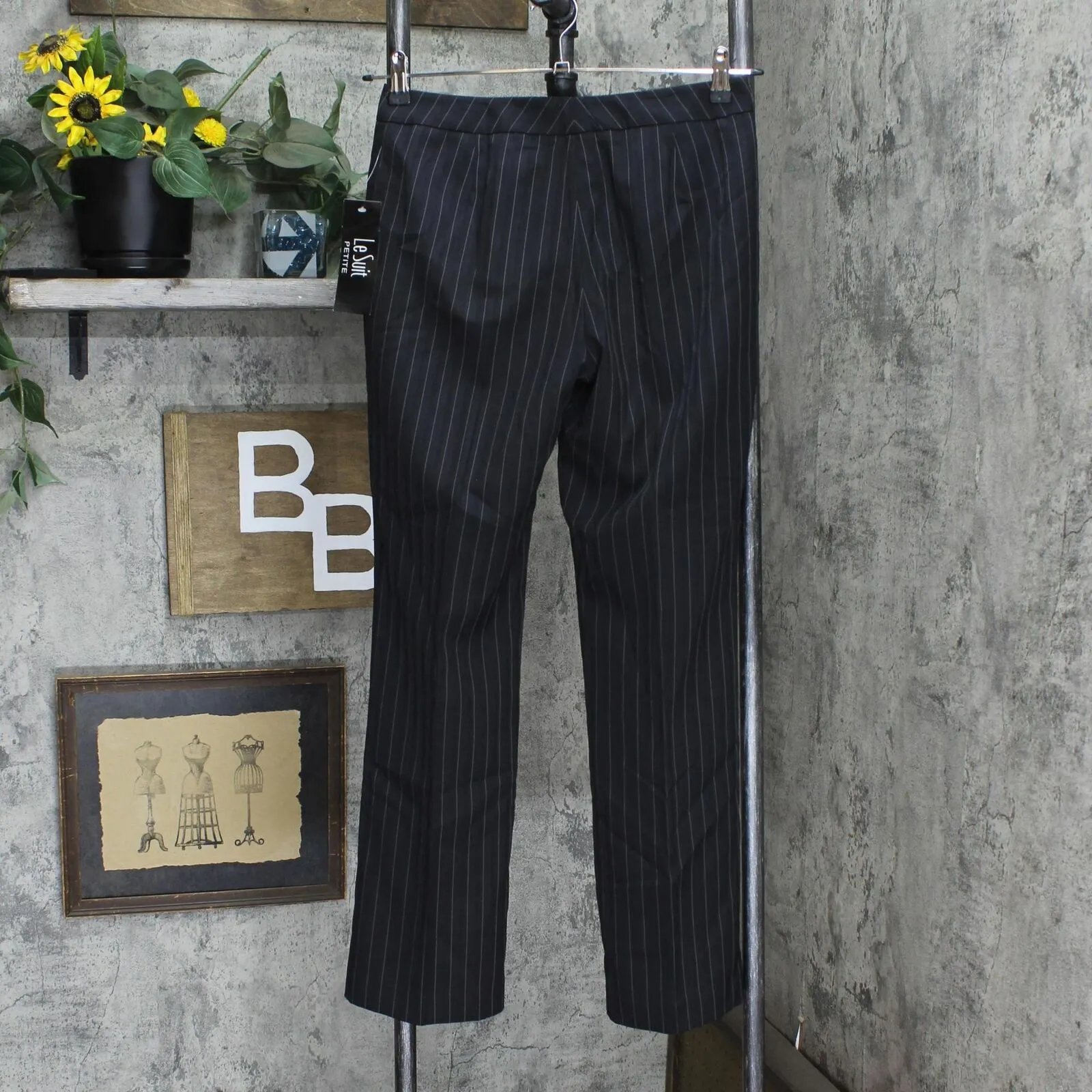Le Suit Petite Pinstriped 2 Piece Pantsuit 50039216