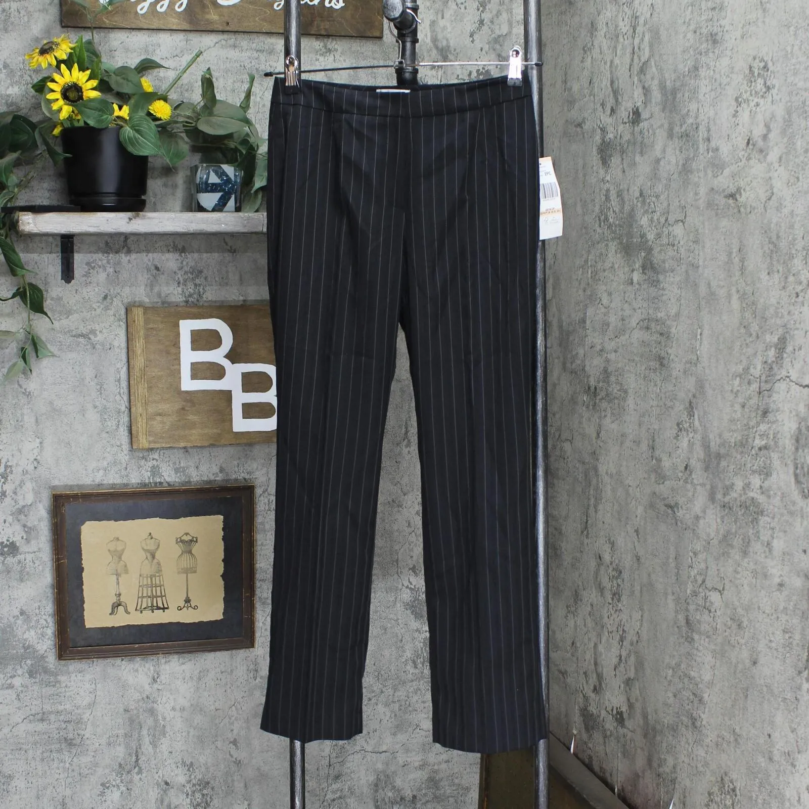 Le Suit Petite Pinstriped 2 Piece Pantsuit 50039216