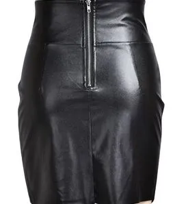 Leather Asymmetrical Skirt