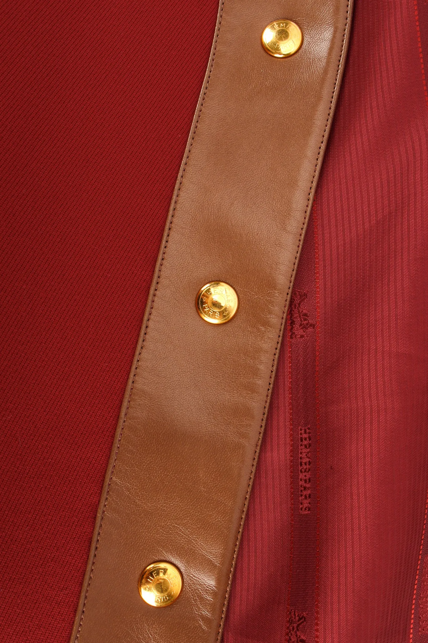 Leather Contrast Wool Blazer