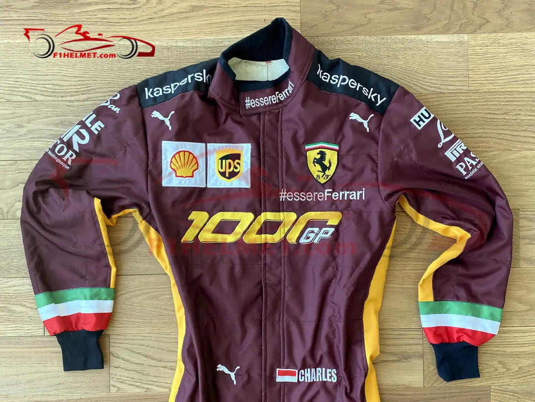 Leclerc 2020 Ferrari 1000 GP Replica racing suit / Ferrari F1