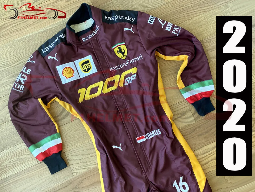 Leclerc 2020 Ferrari 1000 GP Replica racing suit / Ferrari F1
