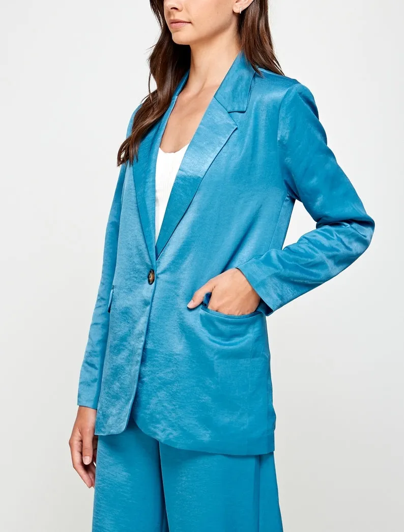 Lennon Blazer and Pants in Teal