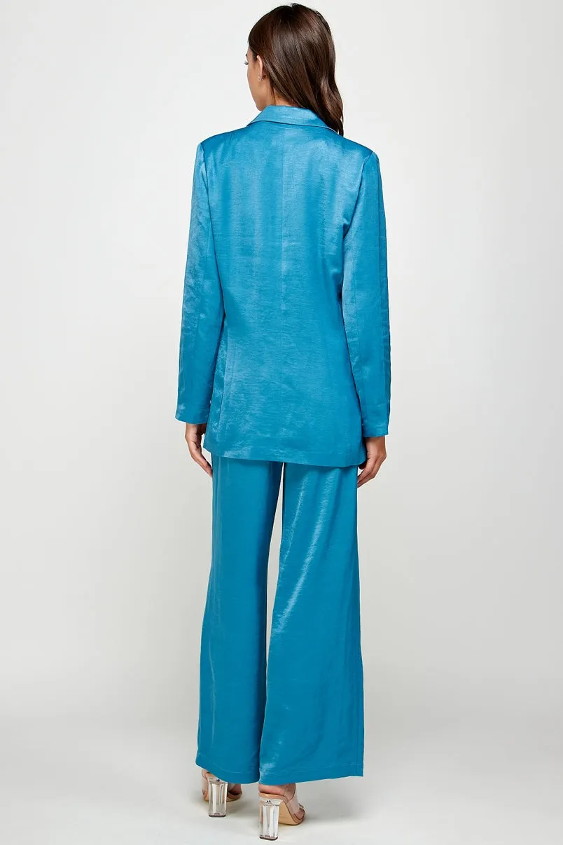 Lennon Blazer and Pants in Teal