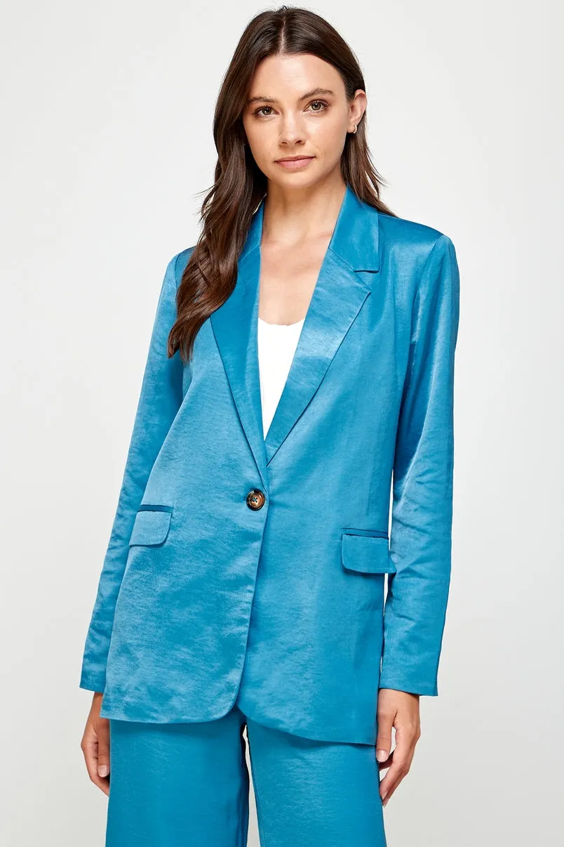 Lennon Blazer and Pants in Teal