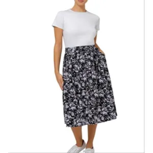 Leota Women's Mindy Midi Skirt Black Size Medium