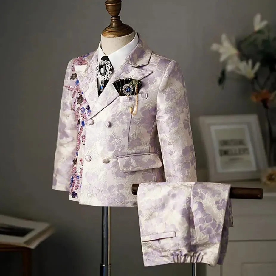 Lilac Floral Jacquard