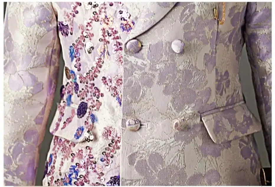 Lilac Floral Jacquard