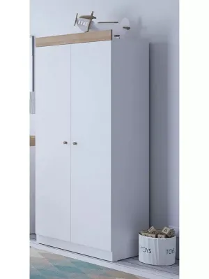 Little Acorns - Burlington Wardrobe White/Oak