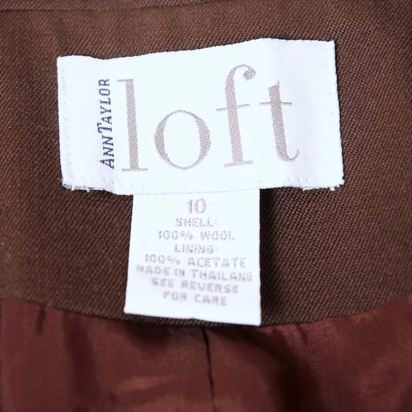 Loft Wool Brown Blazer