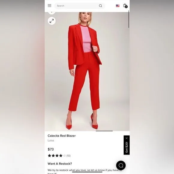 Lulu’s Calecita Red Blazer