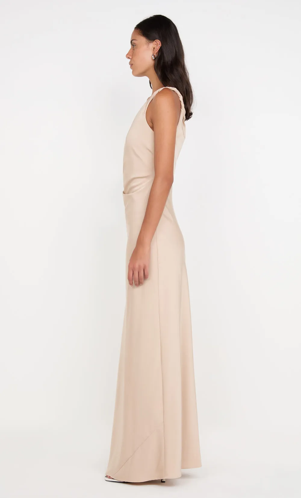 LUNETTA TWIST STRAP DRESS - SAND