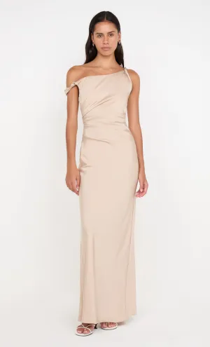 LUNETTA TWIST STRAP DRESS - SAND