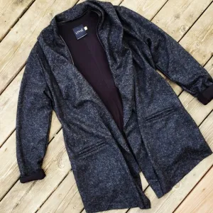 Lysse Flowy Wool Blend Half Zip Blazer Jacket M