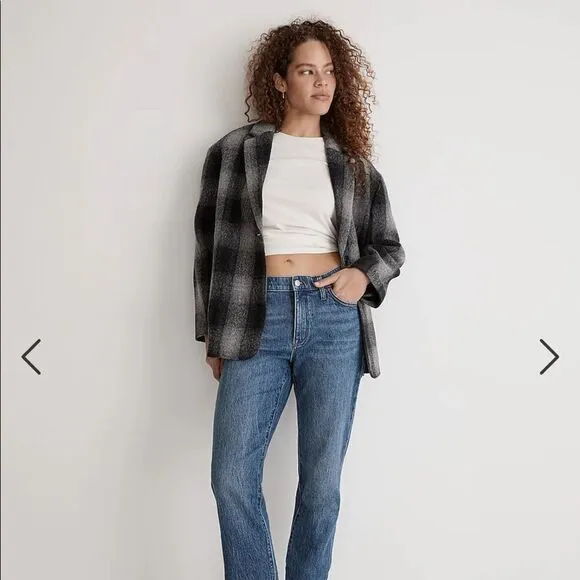 Madewell The Oversized Dorset Blazer in Buffalo Check Boiled Wool*