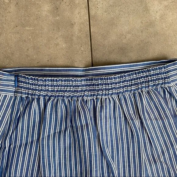 Margaret O’Leary Maison blue striped midi skirt