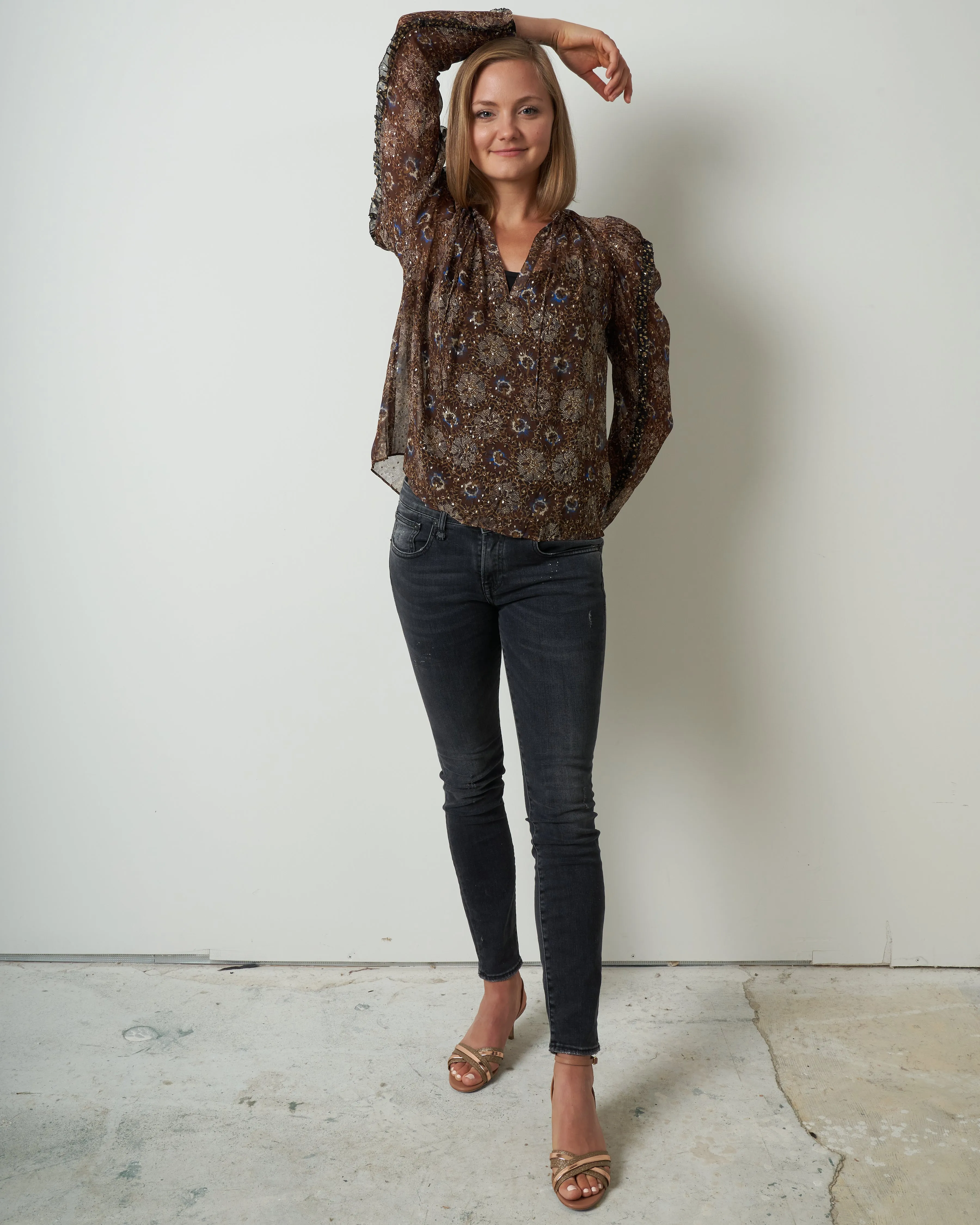 marilla blouse - noir patchwork