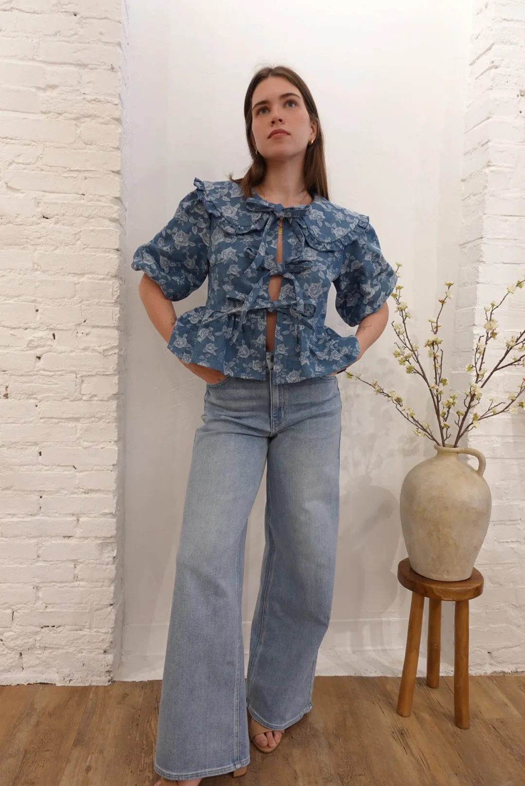 Marissa Collar Demin Blouse