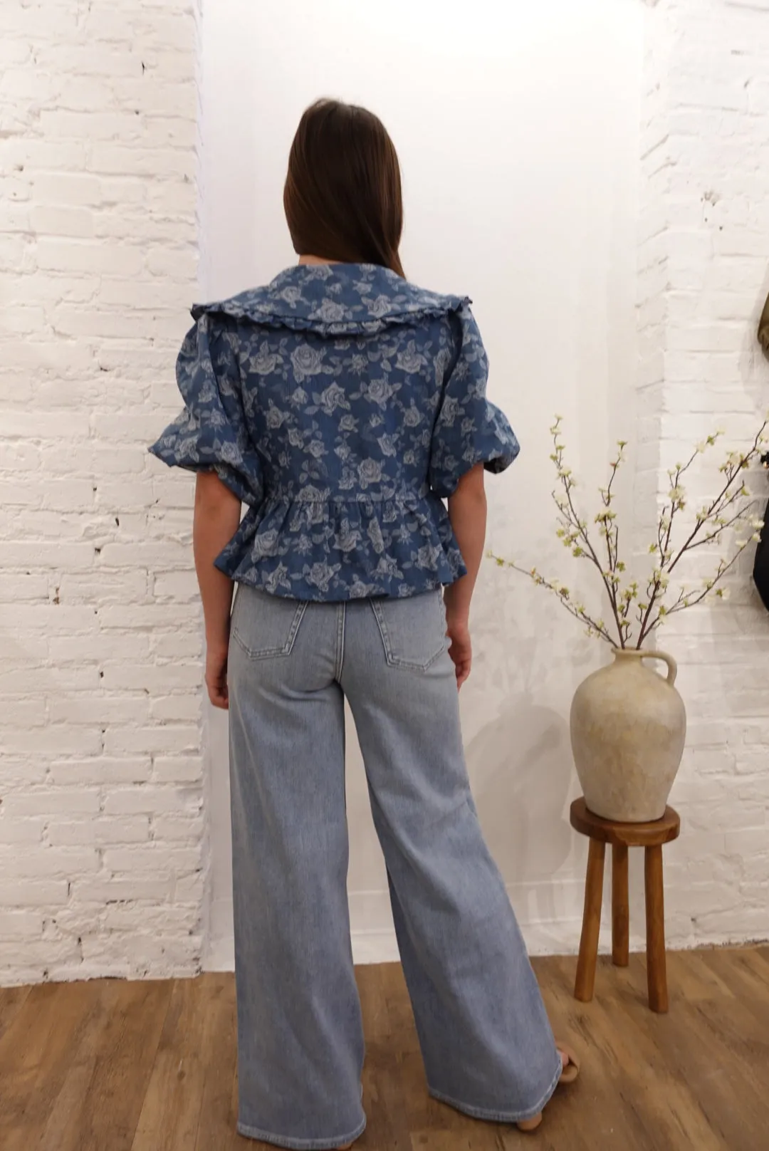 Marissa Collar Demin Blouse