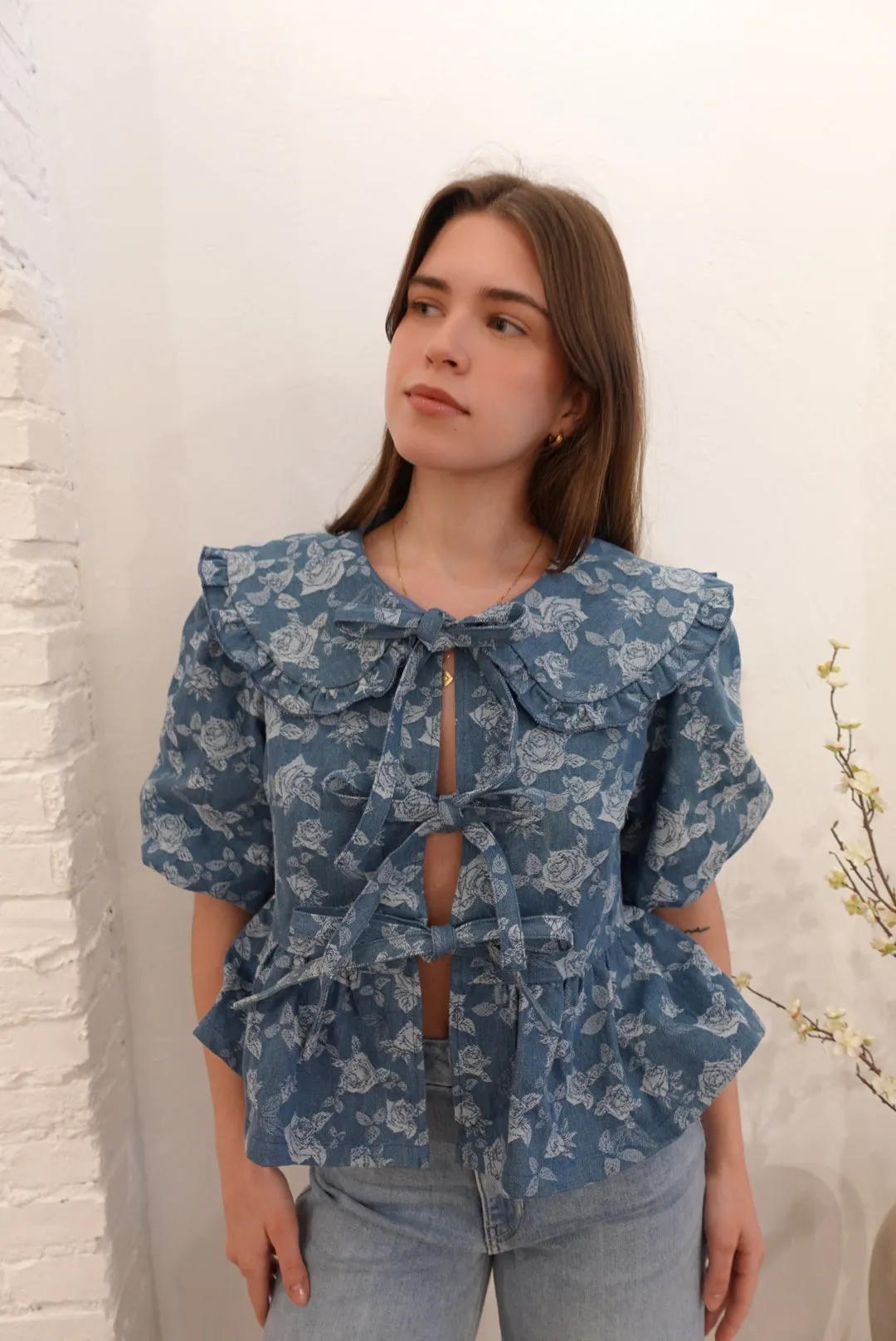 Marissa Collar Demin Blouse