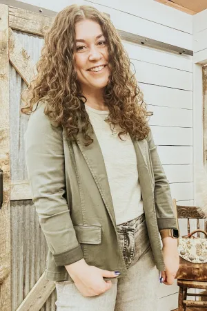 Martini Olive Fitted Blazer