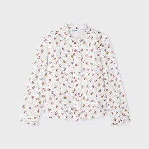 Mayoral Ruffle Blouse - Natural