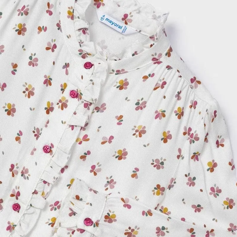 Mayoral Ruffle Blouse - Natural