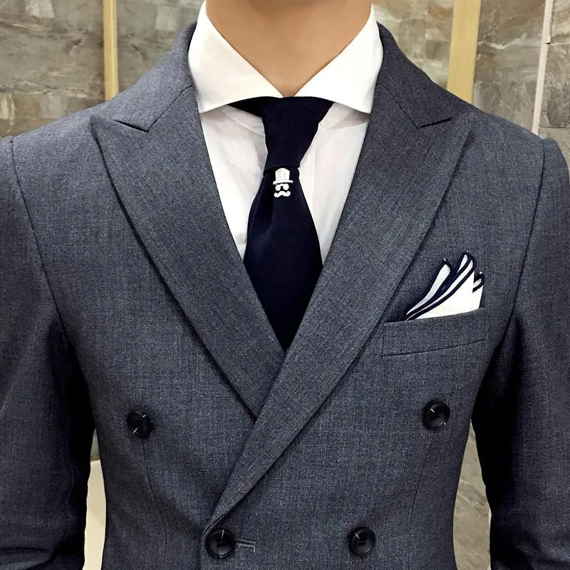 Men's Double Breasted Suit Coat