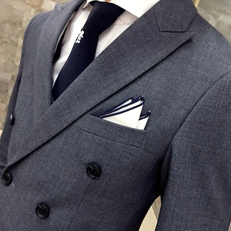 Men's Double Breasted Suit Coat