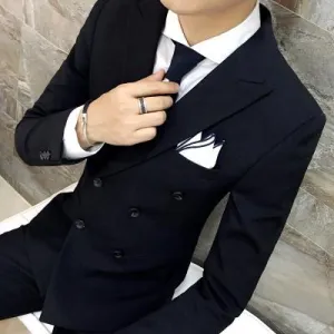 Men's Double Breasted Suit Coat