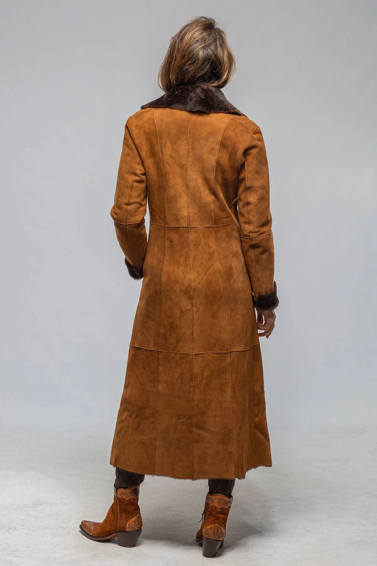 Mercedes Long Shearling In Cognac