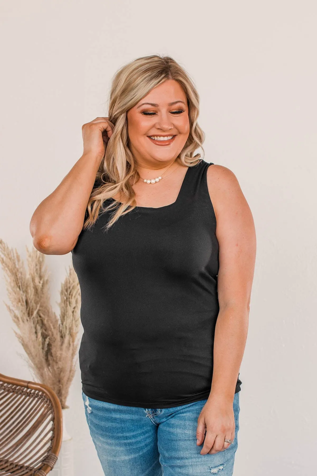Mercy Me Fitted Tank Top- Black