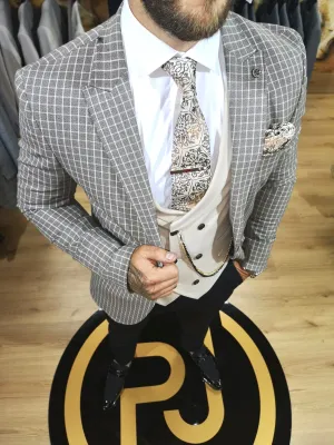 Minella - Beige/Cream 3 Piece Suit