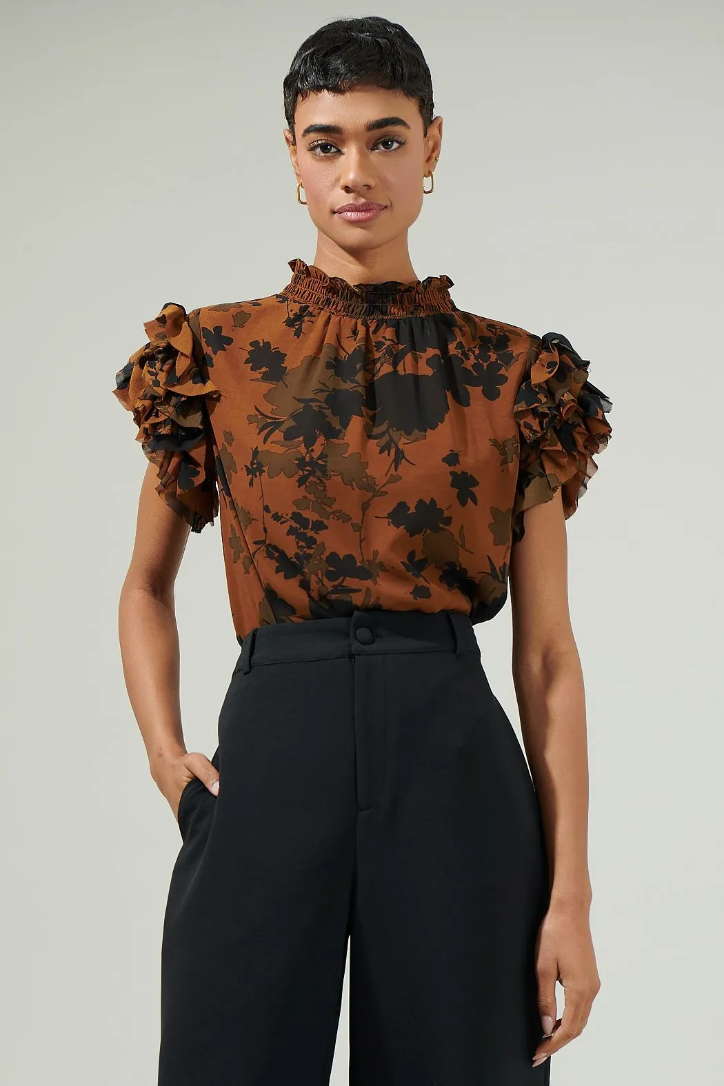 Mock Neck Blouse