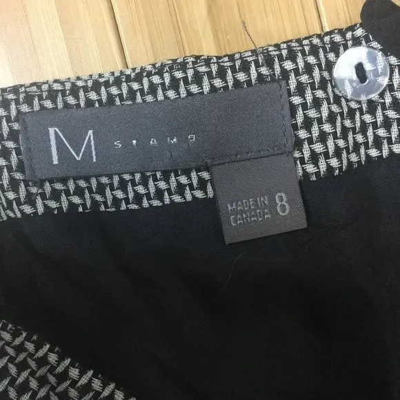 Msiamo Hounds Tooth Wool Midi Skirt Gray Midi 8