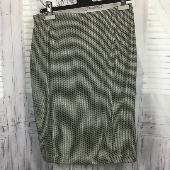 Msiamo Hounds Tooth Wool Midi Skirt Gray Midi 8