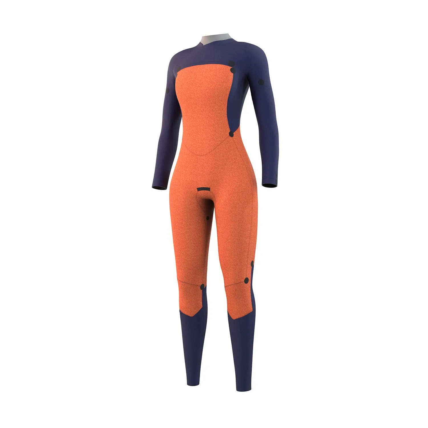 Mystic Women Dazzled 3/2 Double Chest Zip Fullsuit Blue