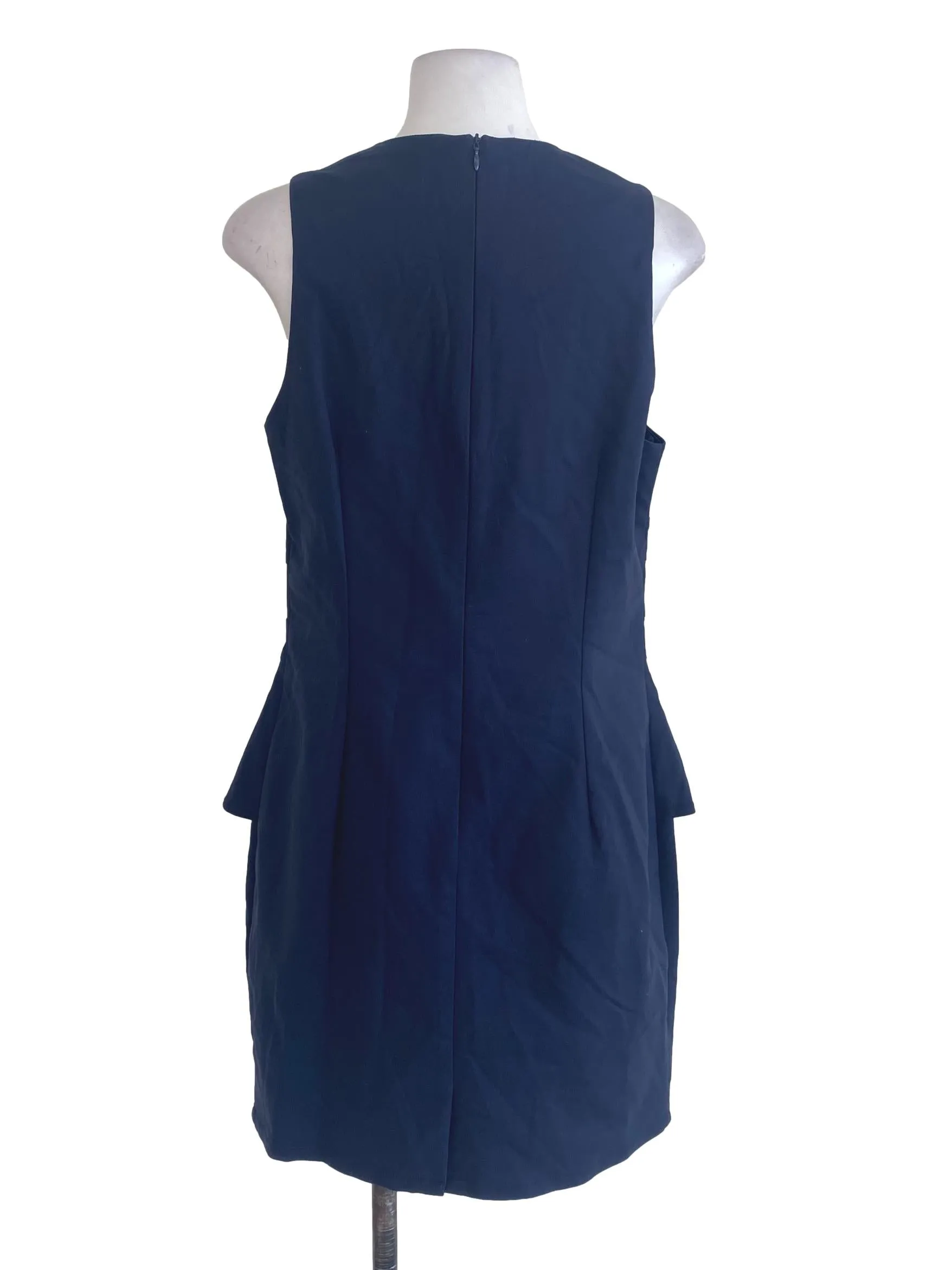 Navy Blue Peplum Dress
