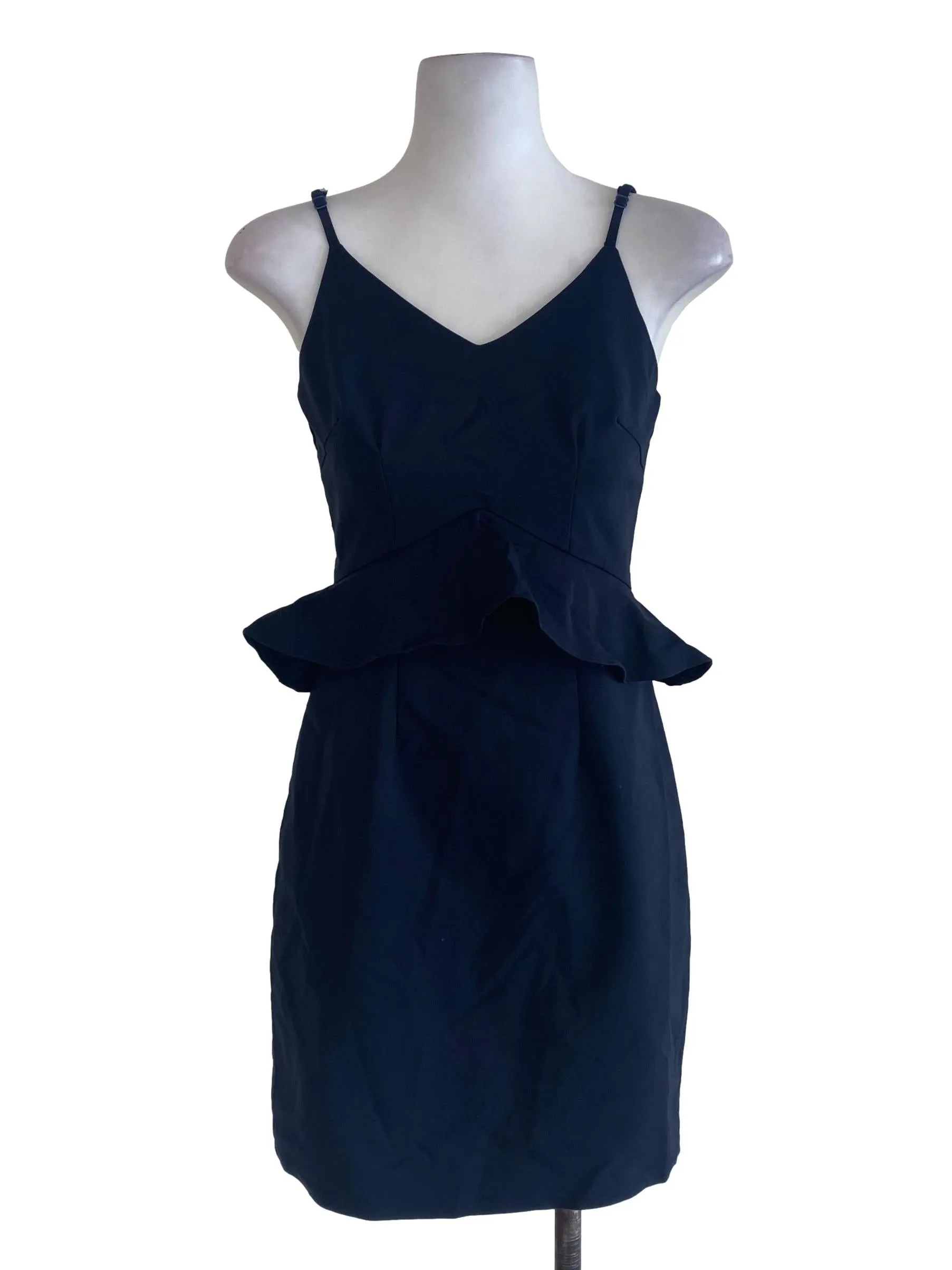 Navy Blue Peplum Dress