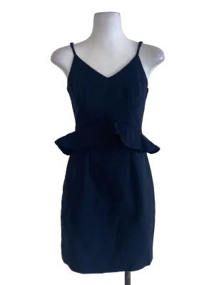 Navy Blue Peplum Dress