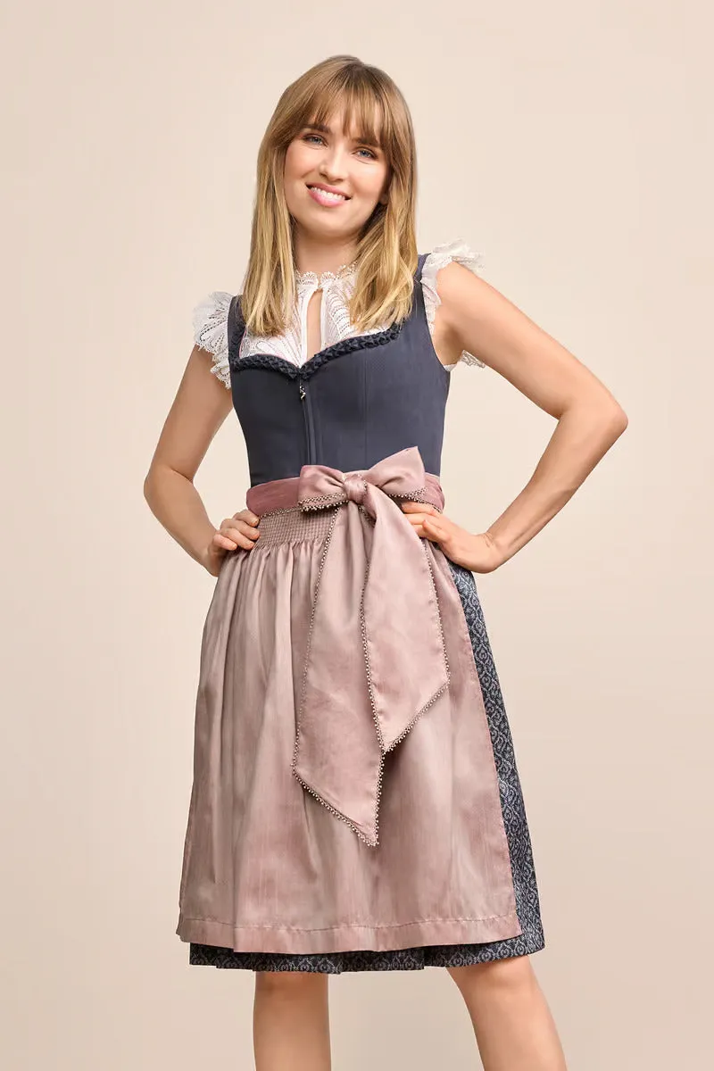 (new) Kruger Midi Dirndl 2pcs. 60cm "Jalisa" anthracite