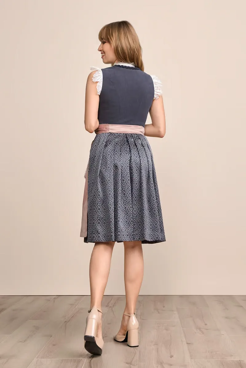 (new) Kruger Midi Dirndl 2pcs. 60cm "Jalisa" anthracite