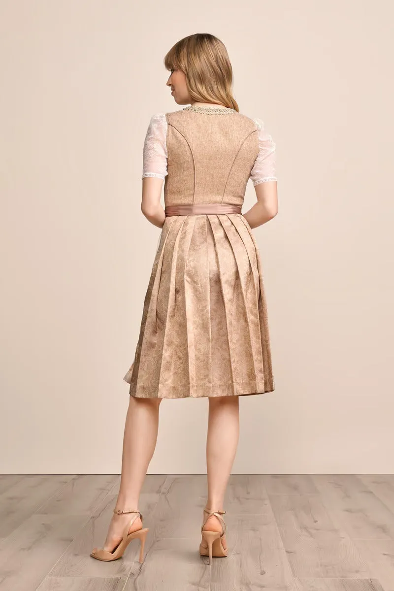(new) Kruger Midi Dirndl 2pcs. 60cm "Lahja" beige