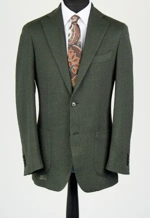 New SUITREVIEW Elmhurst Green Giro Inglese Wool and Silk Ferla Blazer - Size 38R and 40R
